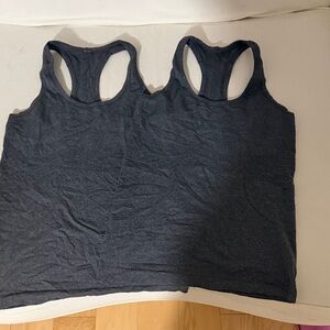 Lululemon Athletica Charcoal Tank Tops